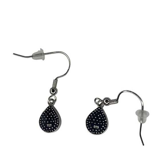 Blue opal silver earrings - Picture 2 of 3